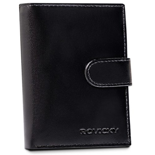 Rovicky R-RM-10L-GCL fekete férfi bőr pénztárca 10 x 13 x 3 cm