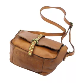   VS 002 konyak női bőr válltáska, oldaltáska 24 x 18 x 11 cm