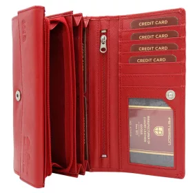   Peterson PTN RD-12-GCLS piros női bőr pénztárca 18.5 x 10 x 3.5 cm