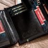 Peterson PTN 303UP fekete férfi bőr pénztárca 9.5 x 12.5 x 2 cm