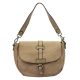 VS 005 taupe női bőr válltáska, oldaltáska 33 x 25 x 12 cm