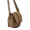 VS 002 taupe női bőr váltáska, oldaltáska 24 x 18 x 11 cm