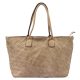 VS 010 bézs női bőr válltáska, shopper táska 46 x 28 x 15 cm 