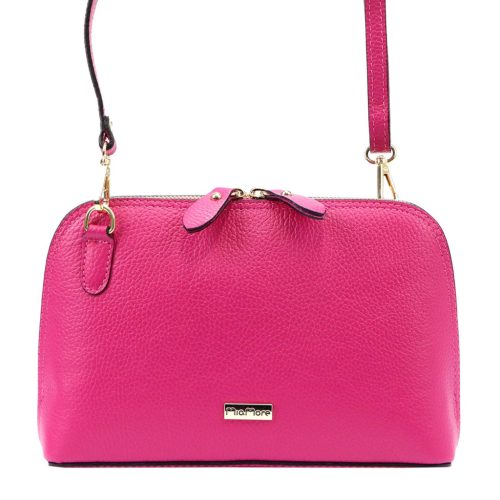 MiaMore 01-043 magenta női bőr válltáska, oldaltáska 26.5 x 16.5 x 8 cm