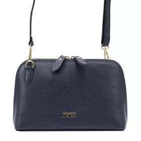   MiaMore 01-043 navy kék női bőr válltáska, oldaltáska 26.5 x 16.5 x 8 cm
