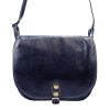Florence 8863 navy női bőr válltáska, oldaltáska 30 x 26 x 12 cm