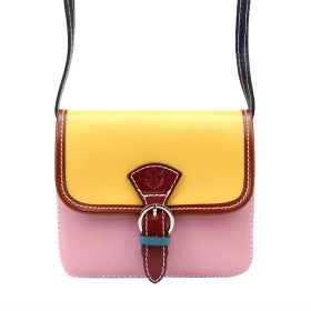   Gregorio 112 MULTI sárga női bőr válltáska, oldaltáska 17 x 14.5 x 7.5 cm