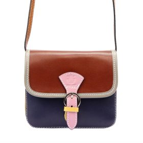   Gregorio 112 MULTI sárga női bőr válltáska, oldaltáska 17 x 14.5 x 7.5 cm