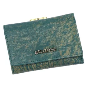   Mato Grosso 0579-30 RFID zöld női bőr pénztárca 12 x 8.5 x 3 cm