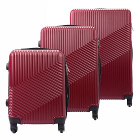   Pierre Cardin bordó abs 3 részes bőrönd szett 55/65/75 cm