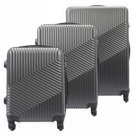   Pierre Cardin szürke abs 3 részes bőrönd szett 55/65/75 cm