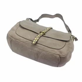   VS 006 taupe női bőr kézitáska, oldaltáska 36 x 30 x 14 cm