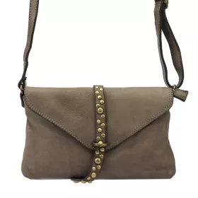   VS 013 taupe női bőr válltáska, oldaltáska 28 x 17 x 6 cm
