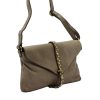 VS 013 taupe női bőr válltáska, oldaltáska 28 x 17 x 6 cm