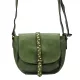 VS 002 zöld női bőr oldaltáska 24 x 18 x 11 cm