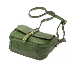 VS 002 zöld női bőr oldaltáska 24 x 18 x 11 cm