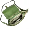 VS 002 zöld női bőr oldaltáska 24 x 18 x 11 cm