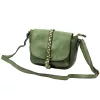VS 002 zöld női bőr oldaltáska 24 x 18 x 11 cm
