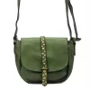 VS 002 zöld női bőr oldaltáska 24 x 18 x 11 cm