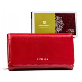   Peterson PTN 421077-SG piros női bőr pénztárca 18.5 x 9.5 x 3 cm