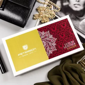   Peterson PTN 42100-SG piros női bőr pénztárca 19.5 x 10 x 3.5 cm 