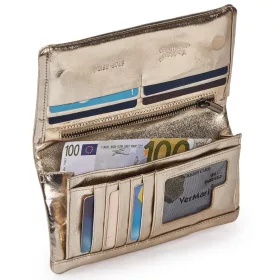   VerMari VER MET-01 arany női bőr pénztárca 11 x 21 x 3 cm