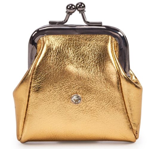 VerMari GM MET-1 sárga női marhabőr pénztárca 7 x 7 x 2 cm
