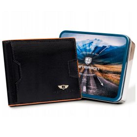   Peterson PTN N78 2-1-1 fekete férfi bőr pénztárca 11 x 8.5 x 2 cm