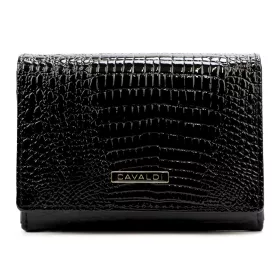   Cavaldi H30-1-RS9 fekete bőr női bőr pénztárca 12,5 x 9,5 cm
