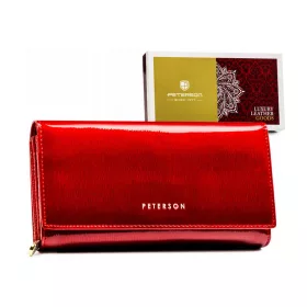   Peterson PTN 42100-SH piros női bőr pénztárca 19.5 x 10 x 3.5 cm