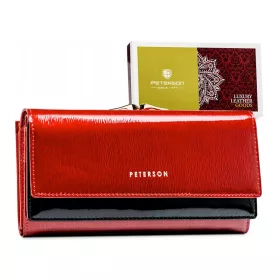   Peterson PTN 421028-SH piros női bőr pénztárca 18.5 x 10 x 3.5 cm