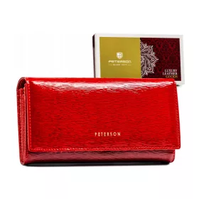   Peterson PTN 42122-SH piros női bőr pénztárca 18.5 x 10 x 3.5 cm