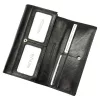 PATRIZIA IT-122 RFID fekete női bőr pénztárca 19.5 x 10 x 4 cm