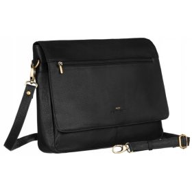   Peterson PTN 1728-NDM fekete férfi bőr laptoptáska 38 x 29 x 7 cm
