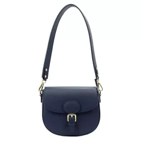   Luka 19-59 navy női bőr válltáska, oldaltáska 21 x 17.5 x 9 cm