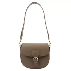   Luka 19-59 taupe női bőr válltáska, oldaltáska 21 x 17.5 x 9 cm