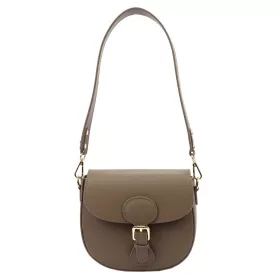   Luka 19-59 taupe női bőr válltáska, oldaltáska 21 x 17.5 x 9 cm