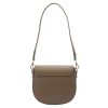 Luka 19-59 taupe női bőr válltáska, oldaltáska 21 x 17.5 x 9 cm