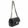 Luka 20-042 fekete női bőr válltáska 21.5 x 14 x 8.5 cm