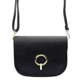 Luka 20-044 fekete női bőr válltáska 23 x 17 x 8.5 cm