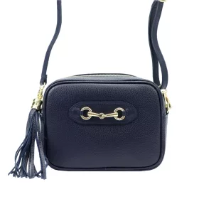   Luka 20-040 navy női bőr válltáska, oldaltáska 21 x 15.5 x 8 cm