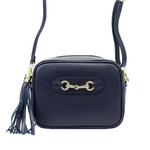 Luka 20-040 navy női bőr válltáska, oldaltáska 21 x 15.5 x 8 cm