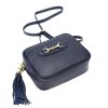 Luka 20-040 navy női bőr válltáska, oldaltáska 21 x 15.5 x 8 cm