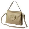 Luka 20-043 taupe női bőr válltáska, oldaltáska 31 x 25 x 12 cm