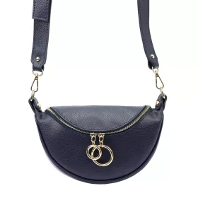   Luka 20-033 navy női bőr válltáska, oldaltáska, crossbody 25 x 16 x 10 cm