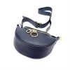 Luka 20-033 navy női bőr válltáska, oldaltáska, crossbody 25 x 16 x 10 cm