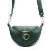 Luka 20-033 tengerkék női bőr válltáska, oldaltáska, crossbody 25 x 16 x 10 cm