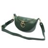 Luka 20-033 tengerkék női bőr válltáska, oldaltáska, crossbody 25 x 16 x 10 cm