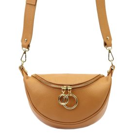   Luka 20-033 narancs női bőr övtáska, oldaltáska 25 x 16 x 10 cm