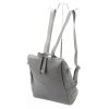 MiaMore 01-047 szürke női bőr hátizsák 32 x 34 x 16 cm